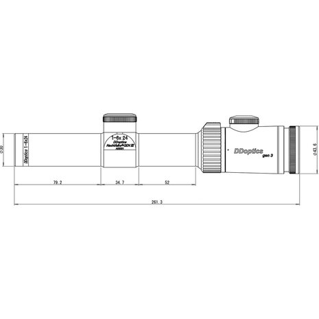 DDoptics Nighteagle V6 1-6x24 Gen.3 (MRAD) Zelfernrohr 