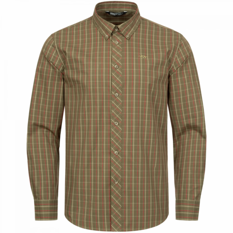Chemise Blaser Tristan Olive/Carreaux Rouges