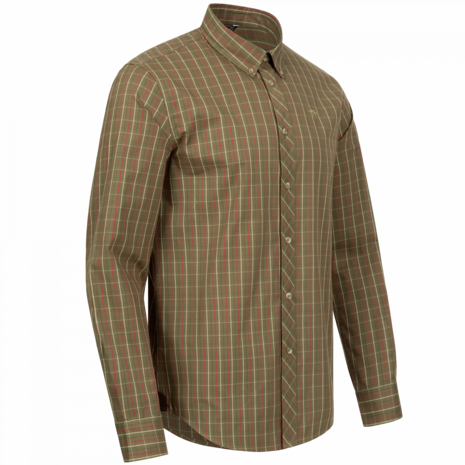 Chemise Blaser Tristan Olive/Carreaux Rouges