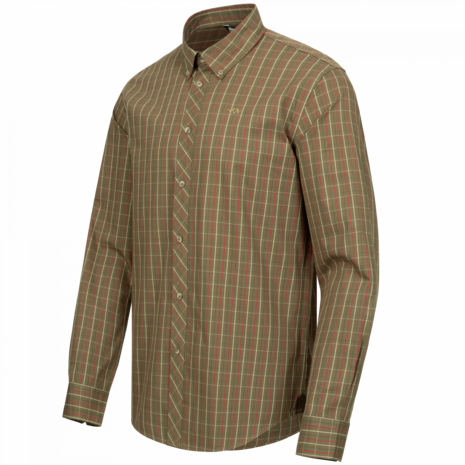 Chemise Blaser Tristan Olive/Carreaux Rouges