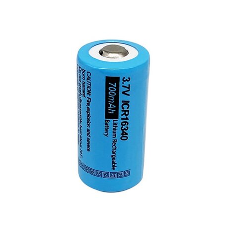 Oplaadbare Batterij ICR16340 (CR123A) 700mAh 3.7V - PKCELL TARGET SPORTS