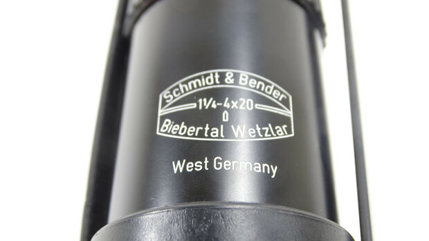 SCHMIDT & BENDER 1 1/4″-4×20 BIEBERTAL WETZLAR (WEST GERMANY) Occasion