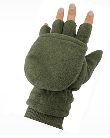 Percussion Fleece Handschoen Shooters Mitts Groen / Zwart