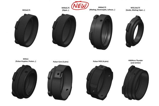 Rusan Modulaire adapter Koppelstuk (Bajonet Sluiting) – MAR Connector voor alle Voorzetkijkers