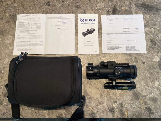 Nachtzicht voorzetkijker Dipol DN 300 B W Forward Gen3 + Laserluchs LA850 Pro ll