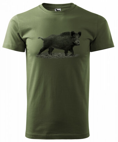 Wild Zwijn T-Shirt Groen - Logo 4