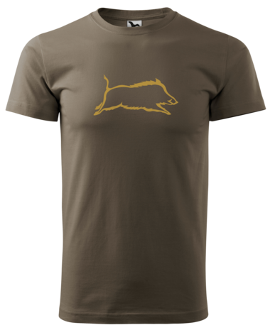 Wild Zwijn T-Shirt Bruin - Logo 5