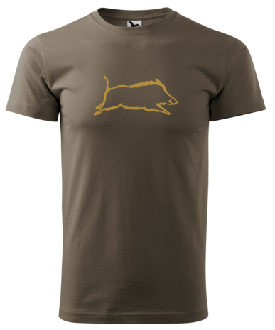 Wildschwein T-Shirt Braun - Logo 5