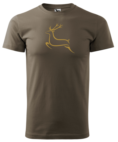 Cerf T-Shirt Brun - Logo 4