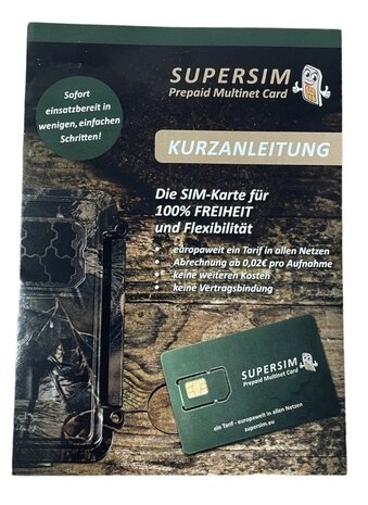 SUPERSIM Prepaid EU Kaart inclusief € 5,- Start bedrag!
