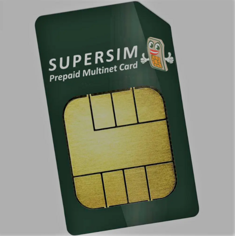 SUPERSIM Prepaid EU Kaart inclusief € 5,- Start bedrag!