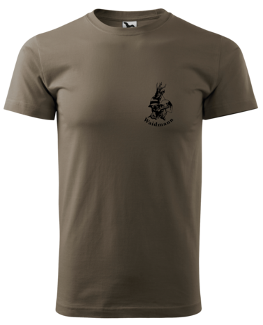 Waidmann T-Shirt Naturel Bruin - Logo Small