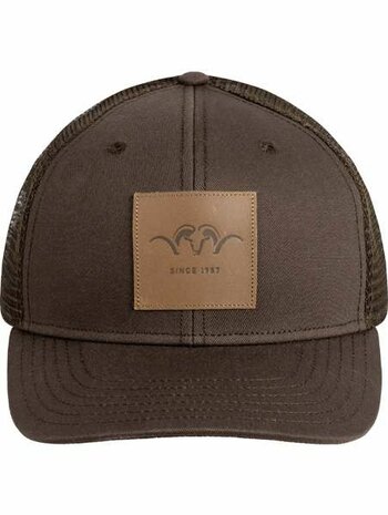 Blaser Leather Badge Casquette Brun foncé