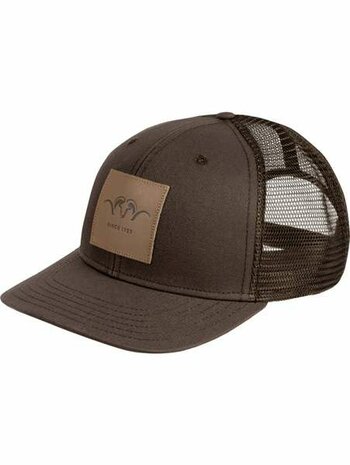 Blaser Leather Badge Casquette Brun foncé