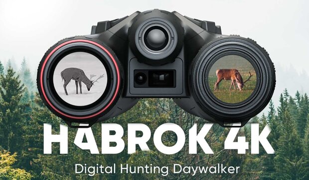 Hikmicro Habrok HE25L 4K Jumelles d'imagerie thermique et de vision jour/nuit (850 nm) *NEW*