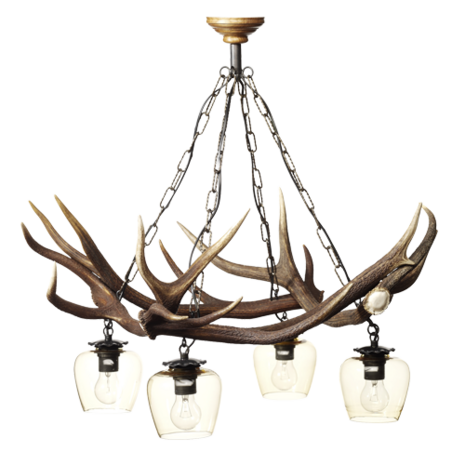 Lampa wisząca Red Deer Triangle 4 lampy