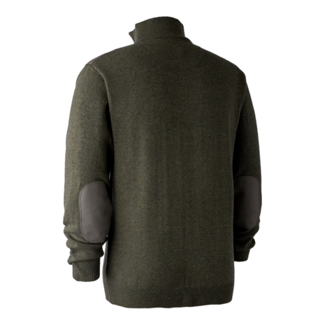 Deerhunter Sheffield Knit Trui met zip-neck Green Melange