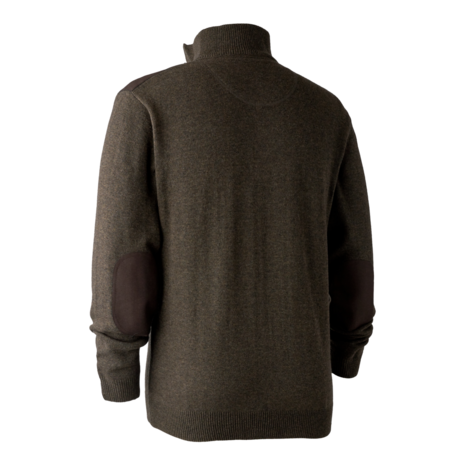 Deerhunter Sheffield Knit Trui met zip-neck Dark Elm