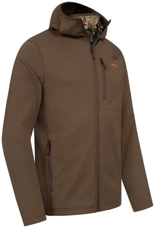 Blaser High-Quality Drain Full-Zip Midlayer Hoody Donkerbruin