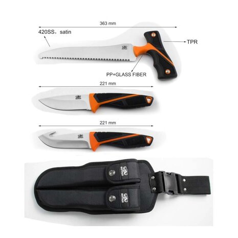 Buffalo River Hunting Knife Set 3 piece