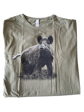 Wildschwein T-Shirt Grun - Logo 6