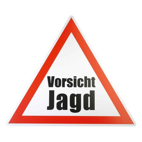 Warndreieck "Vorsicht Jagd"