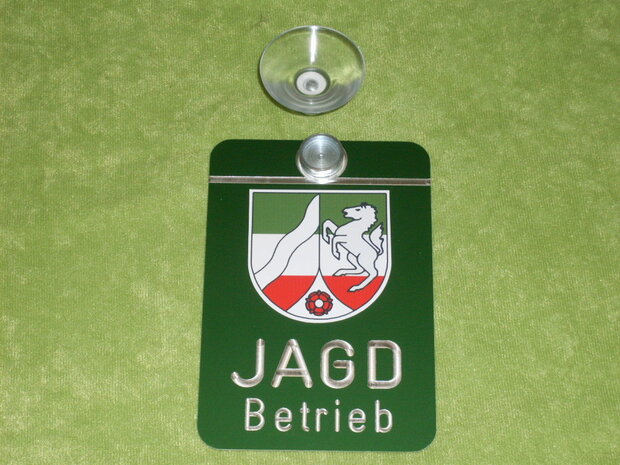 Auto raam plaatje "Jagdbetrieb"