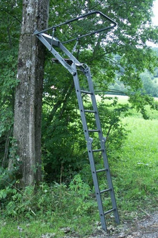 Opvouwbare aluminium aanzit ladder met zitje