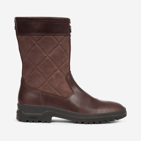 LE CHAMEAU Dames JAMESON Mid Quilted Femme Caramel Lederen Laars