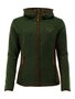 OS-Trachten Vestes polaires tricot&eacute;es femme &agrave; capuche vert