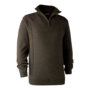 Deerhunter Sheffield Knit with zip-neck Dark Elm