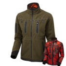 SHOOTERKING-Damen-Softshell-Jacke-wendbar-Forest-Mist-Camouflage-Rot-Weiden-grün