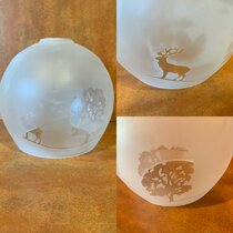 Lampenkap Glas met motief Lampenkap Glas met motief