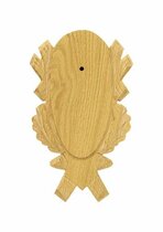 Oak Deer Trophy Plate 4 - 21x12 cm Hell
