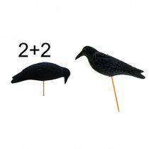 2 Waggle & 2 Feeding Waggle Kraai XL 360° Rotatie magnum geflockt 50 cm 2 Waggle & 2 Feeding Waggle Kraai XL 360° Rotatie magnum geflockt 50 cm