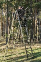 Vrijstaande Verplaatsbare hoogzit / aanzit ladder 2 Personen 2,60 m Vrijstaande Verplaatsbare hoogzit / aanzit ladder 2 Personen 2,60 m