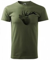 Hert T-Shirt Groen - Logo 1 Hert T-Shirt Groen - Logo 1