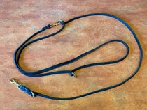 Leather Dog Leash 3-Piece Black