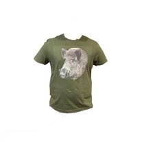 Wild Zwijn T-Shirt Groen - Logo 3 met kleur Wild Zwijn T-Shirt Groen - Logo 3 met kleur