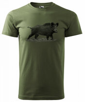 T-Shirt Sanglier Vert - Logo 4 T-Shirt Sanglier Vert - Logo 4