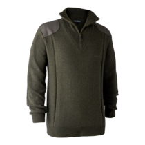 Deerhunter Sheffield Knit with zip-neck Green Melange Deerhunter Sheffield Knit with zip-neck Green Melange