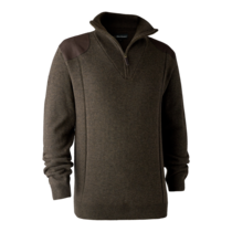 Deerhunter Sheffield Knit with zip-neck Dark Elm Deerhunter Sheffield Knit with zip-neck Dark Elm