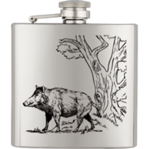 Flasque avec gravure laser Sanglier 180ml Flasque avec gravure laser Sanglier 180ml