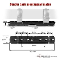 Dentler Montagerail Dentler BASIS voor Ringen (Steel) Dentler Montagerail Dentler BASIS voor Ringen (Steel)