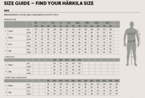 Härkila maten tabel (man) Härkila maten tabel (man)