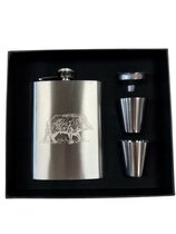 Rypo Hip Flask with Laser Engraved Schwein 240ml (8oz) Rypo Hip Flask with Laser Engraved Schwein 240ml (8oz)