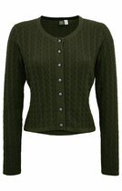 OS-Trachten Women's cardigan round neck- Olive OS-Trachten Women's cardigan round neck- Olive