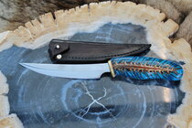 Dorko Messer Blau Damascus mit Lederscheide Dorko Messer Blau Damascus mit Lederscheide
