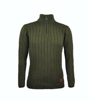 C.I.T. Woodland Zip Sweater Green for Women C.I.T. Woodland Zip Sweater Green for Women