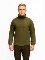 Waidmann ProHunter Fleece-Pullover mit Half-Zip – Olivgrün